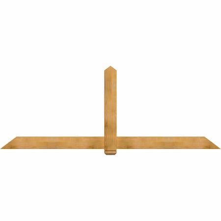 Ekena Millwork Eugene Rough Sawn Timber Gable Bracket, Western Red Cedar, 108"W x 40"H x 2"D x 6"F, 9/12 Pitch GBW108X40X0206EUG00RWR